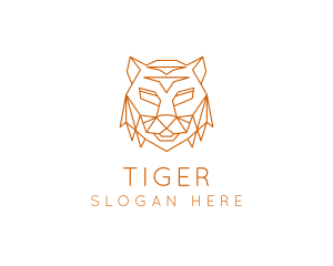 Geometric Beast Tiger logo design
