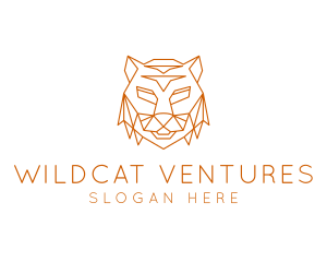 Geometric Beast Tiger logo design