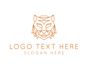 Tigress - Geometric Beast Tiger logo design