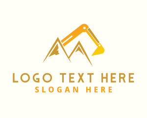 Mountain - Excavator Arm Mountain logo design