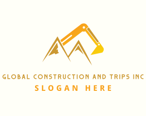 Excavator Arm Mountain  Logo