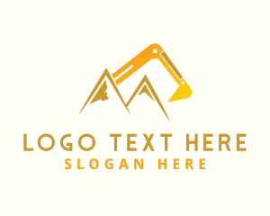 Business - Excavator Arm Mountain logo design