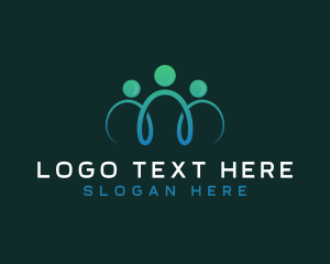 Abstract - People Team Community logo design