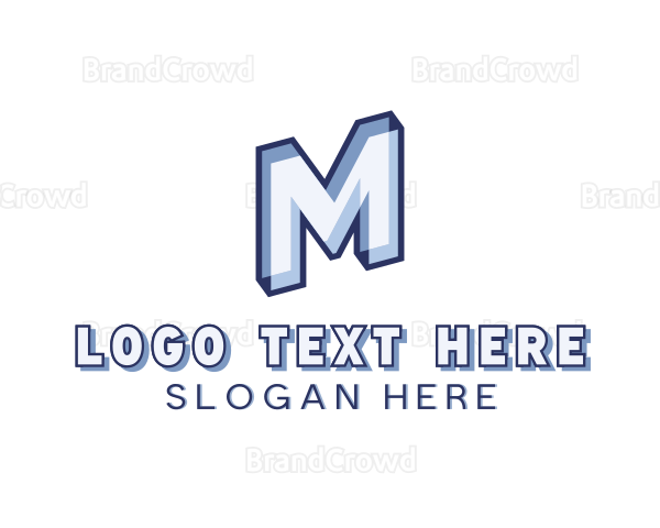 Generic 3D Brand Letter M Logo