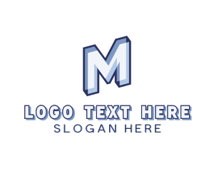 3d - Generic 3D Brand Letter M logo design