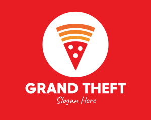 Toppings - Modern Pizza Slice logo design