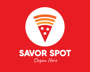 Lunch - Modern Pizza Slice logo design