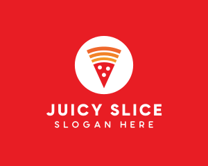 Modern Pizza Slice logo design