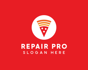 Modern Pizza Slice logo design