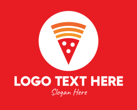 Pizza Delivery - Modern Pizza Slice logo design