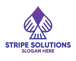 Stripe - Stripe Spade Outline logo design