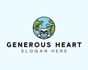 Happy Heart Earth logo design