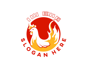 Livestock - Roasted Flame Chicken logo design