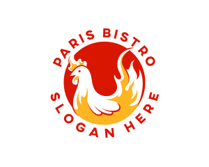 Roasted Flame Chicken logo design