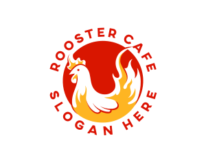 Roasted Flame Chicken logo design