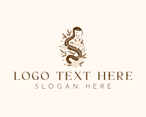 Boho - Snake Organic Boho logo design