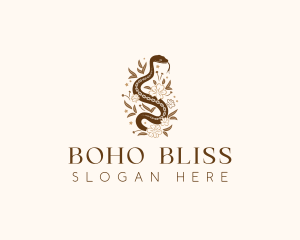 Snake Organic Boho logo design