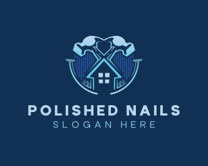 Hammer Nail Construction logo design