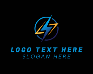 Powerbank - Lightning Bolt Energy logo design