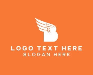 Winged - Logistics Delivery Letter B logo design