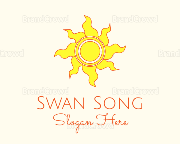 Yellow Summer Sun Logo