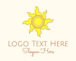 Resort - Yellow Summer Sun logo design