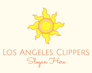 Yellow Summer Sun Logo