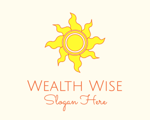 Yellow Summer Sun Logo