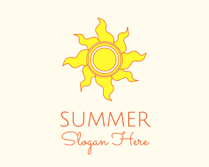 Yellow Summer Sun logo design