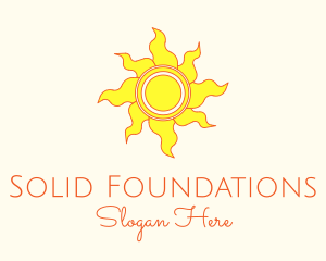 Solar - Yellow Summer Sun logo design