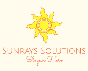 Yellow Summer Sun logo design