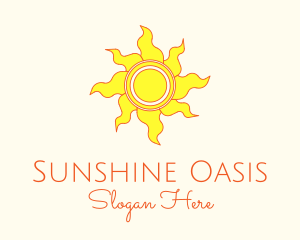 Yellow Summer Sun logo design