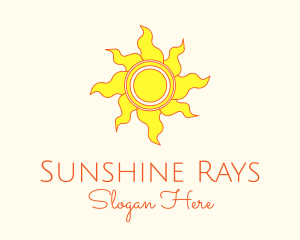 Yellow Summer Sun logo design