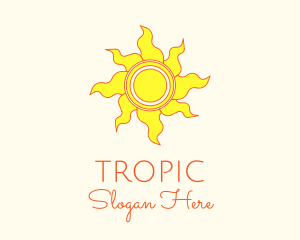 Yellow Summer Sun logo design