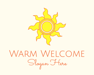 Yellow Summer Sun logo design