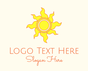 Sunshine - Yellow Summer Sun logo design
