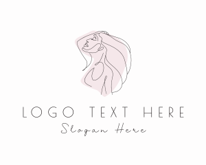 Hairstyling - Elegant Lady Hairdresser logo design