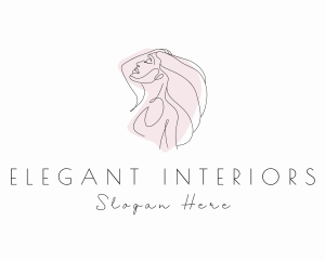 Elegant Lady Hairdresser logo design