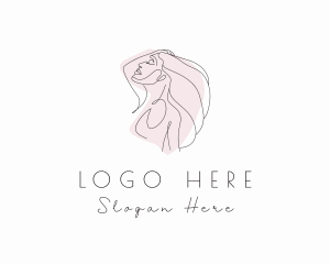 Dermatology - Elegant Lady Hairdresser logo design