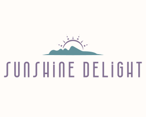 Mountain Face Sunshine logo design