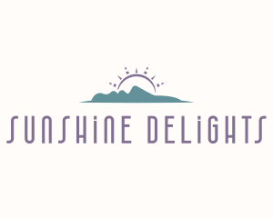 Sunshine - Mountain Face Sunshine logo design