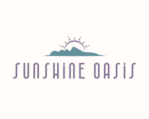 Mountain Face Sunshine logo design