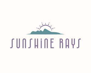 Mountain Face Sunshine logo design