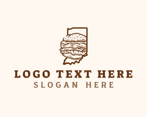 Geography - Indiana Pork Loin Sandwich logo design