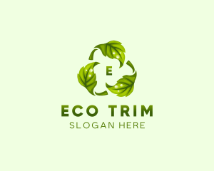 Recycle Reuse Eco Leaf logo design