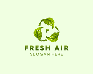 Recycle Reuse Eco Leaf logo design