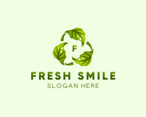 Recycle Reuse Eco Leaf logo design