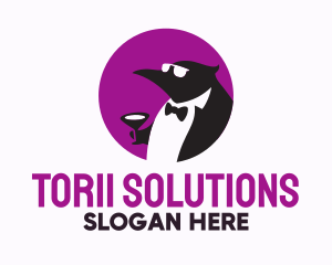 Tuxedo Penguin Suit logo design