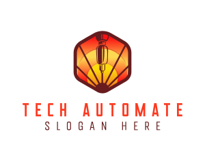 Automation - Laser Cutting Automation Technology logo design