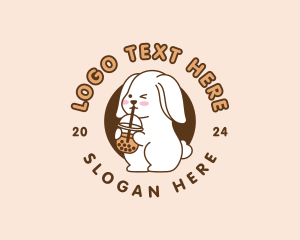 Boba - Bunny Rabbit Milktea logo design